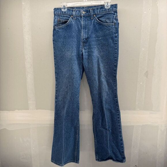 Vintage Levi's 517 Jeans Size 30x31 Flare USA Made 80s Whisker Fade Orange Tab - Picture 8 of 14